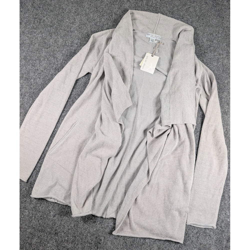 Barefoot Dreams Cozy Chic Ultra Lite Hi/Lo Cardigan Womens 2XS Gray‎ NWT